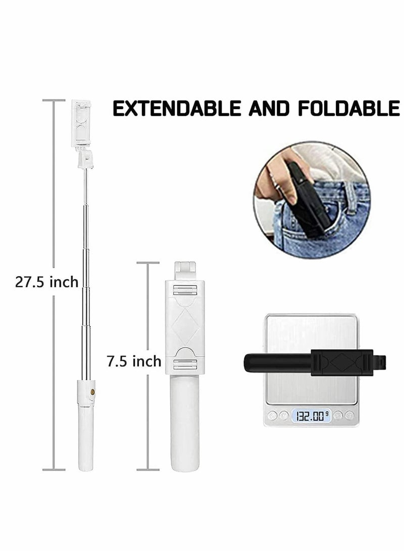Captaintech Selfie Stick Tripod, Extendable 3 in 1 Aluminum Bluetooth Selfie Stick with Wireless Remote and Tripod Stand, Compatible with iPhone and Android Phone, Lightweight Portable - Image 4