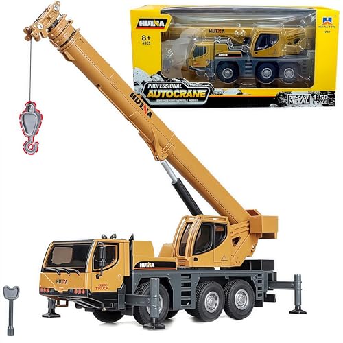 Gemini&Genius 1/50 Scale Autocrane Toys, Crane Truck Construction Vehicle, Alloy Boom Truck Engineering Car Models, Great Gifts, Collections, Cake Toppers, Room Decoration for Kids - Image 1