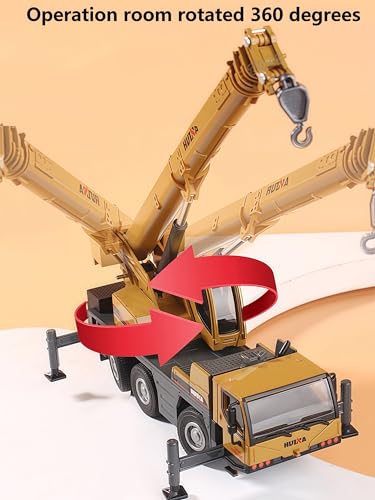 Gemini&Genius 1/50 Scale Autocrane Toys, Crane Truck Construction Vehicle, Alloy Boom Truck Engineering Car Models, Great Gifts, Collections, Cake Toppers, Room Decoration for Kids - Image 3