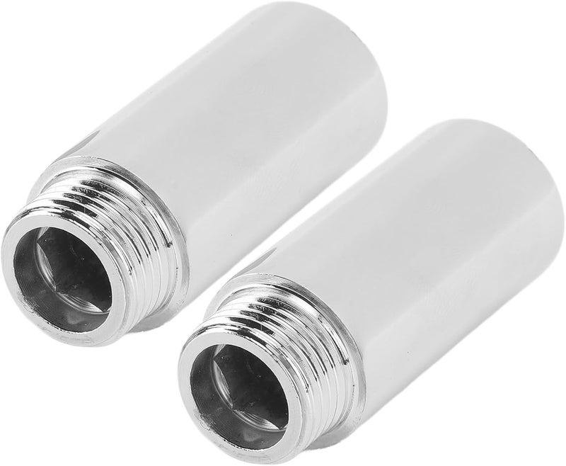 Shower Arm Extension Durable Stainless Steel Chrome Plated Pipe for Bathroom, 2PCS Shower Head Extender for Easy Height Adjustment and Angle Flexibility (2in) - Image 4