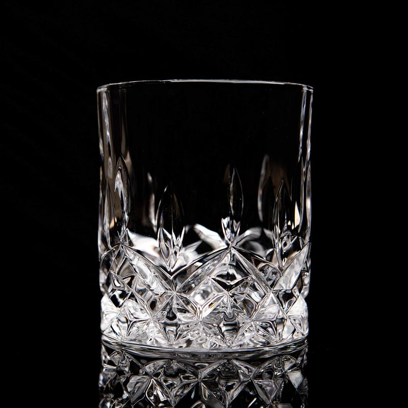 LEMONSODA Crystal Cut Old Fashioned Whiskey Glasses 10oz UltraClear Premium LeadFree Crystal Glass Tumbler For Drinking Bourbon Scotch Cognac Cocktails Set of 6 - Image 3