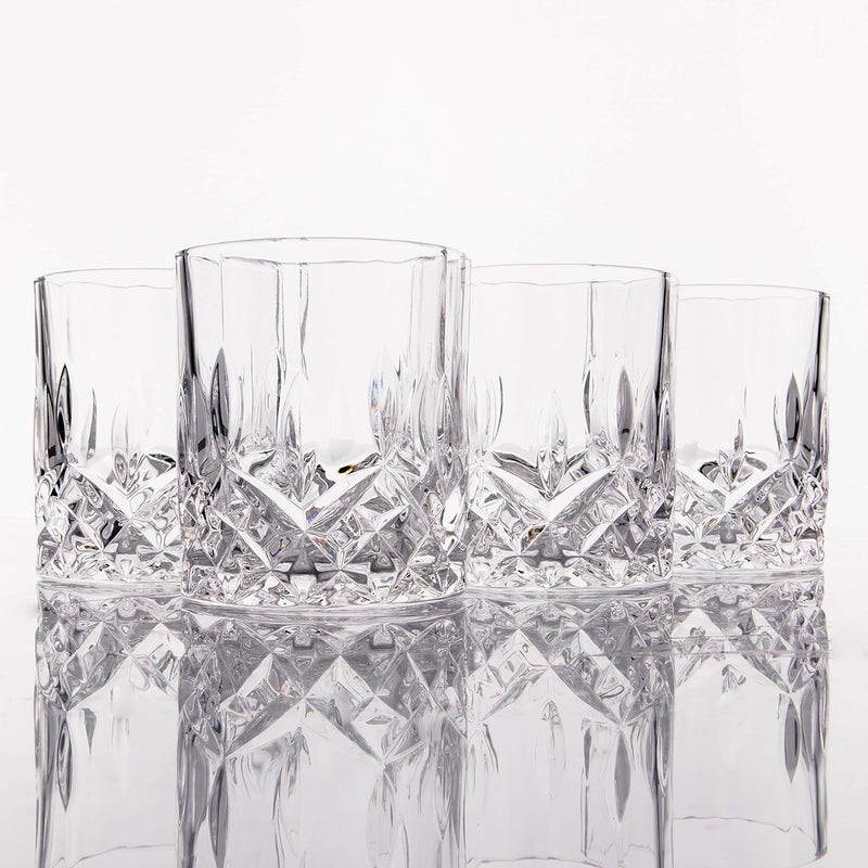 LEMONSODA Crystal Cut Old Fashioned Whiskey Glasses 10oz UltraClear Premium LeadFree Crystal Glass Tumbler For Drinking Bourbon Scotch Cognac Cocktails Set of 6 - Image 2