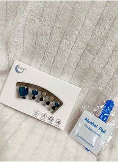 SYNSYB 24-Piece Short Square Press-on Toenails:Acrylic Fake Nails ,toe fake nails for Seamless Fit  - Image 2