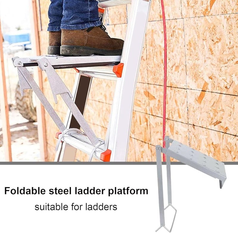 Adjustable Steel Ladder Panel Stand Extension Attachment Wide Cover Stable Work Platform - Image 5