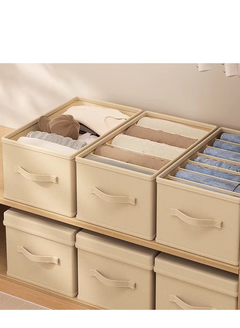 DUNISO 3 Pcs Wardrobe Clothes Organizer,Drawer Organizers And Storage，Foldable Closet Organizer，With 9 Compartments With Handles，Sturdy And Durable，For Organizing Clothing Jeans Toys Book Shelves Closet Wardrobe，45 * 25 * 18cm - Image 2