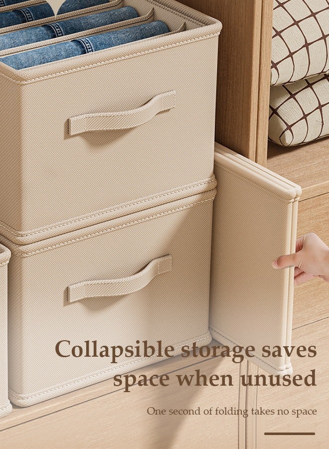 DUNISO 3 Pcs Wardrobe Clothes Organizer,Drawer Organizers And Storage，Foldable Closet Organizer，With 9 Compartments With Handles，Sturdy And Durable，For Organizing Clothing Jeans Toys Book Shelves Closet Wardrobe，45 * 25 * 18cm - Image 4