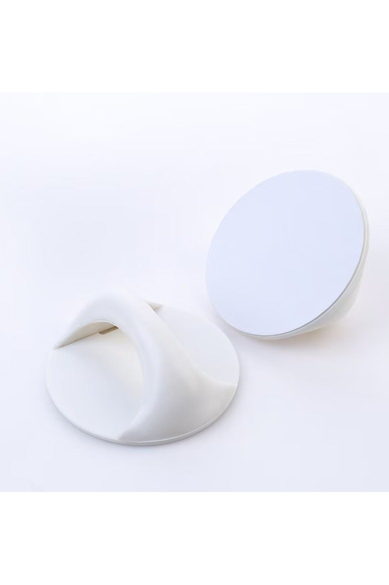 2-Pack Multi-Purpose Round Self-Adhesive Cabinet Door Handles Door And Window Drawer Handles Household Cabinet Door Safety Door Handle Glass Handle White - Image 1
