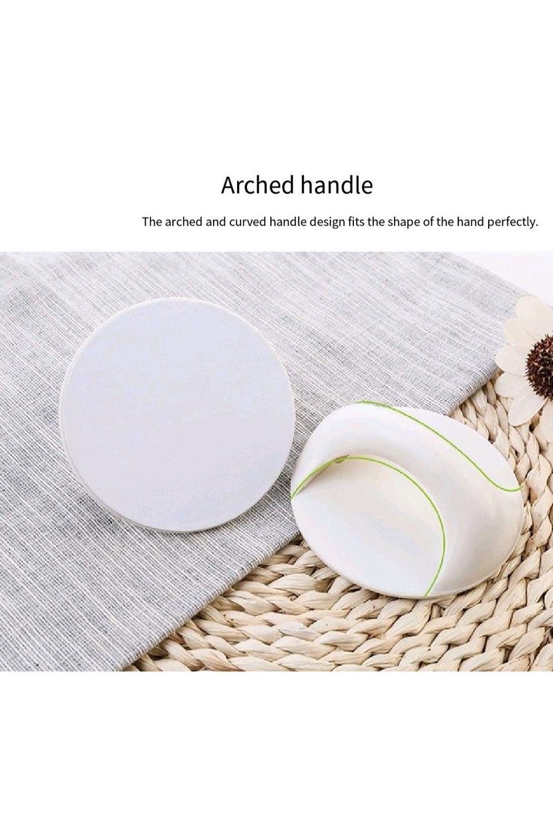 2-Pack Multi-Purpose Round Self-Adhesive Cabinet Door Handles Door And Window Drawer Handles Household Cabinet Door Safety Door Handle Glass Handle White - Image 4