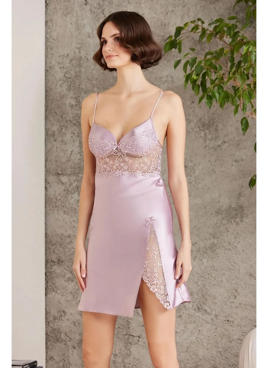 بيير كاردان 6000 Women's Lace Satin Set of 6-Rose