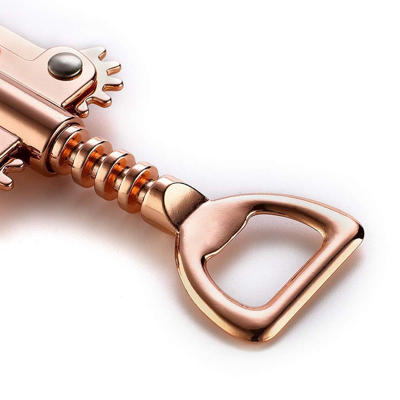 JXS Simple Wing Corkscrew Gold Wine Opener and Beer Opener, Multifunctional Wine Corkscrew Opener - Image 4