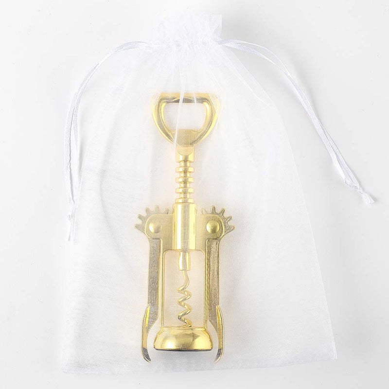 JXS Simple Wing Corkscrew Gold Wine Opener and Beer Opener, Multifunctional Wine Corkscrew Opener - Image 2