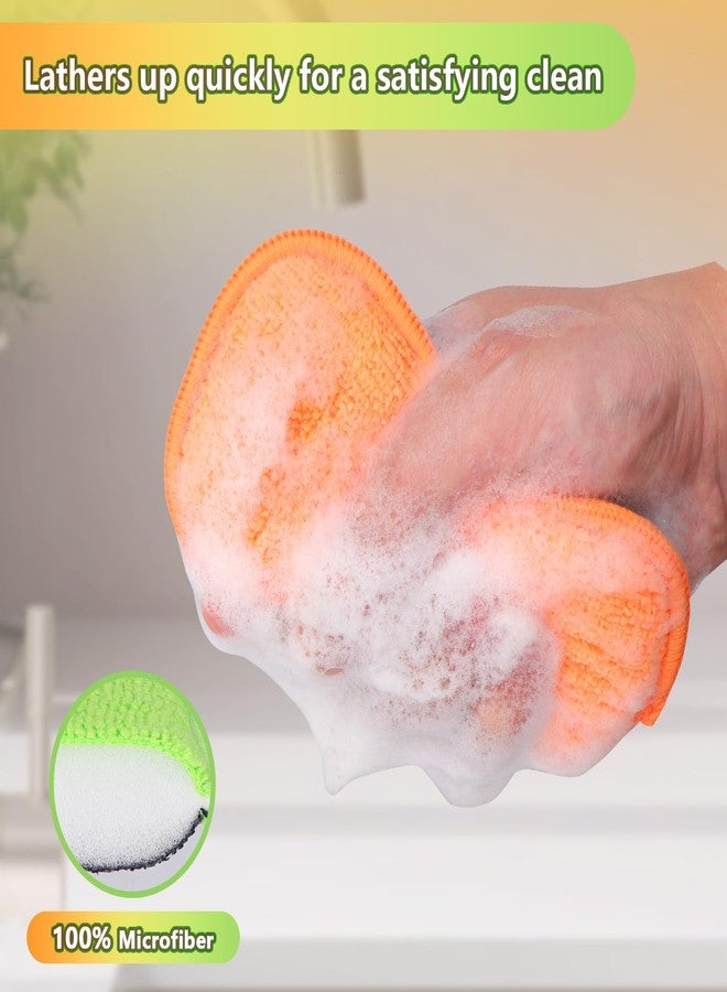 GLIMGLINT 12Pack Dish Sponges Kitchen, Non-Scratch Microfiber Sponges for Cleaning, Reusable Dish Sponge for Dishes, Pots and Pans (Multicolor) - Image 4