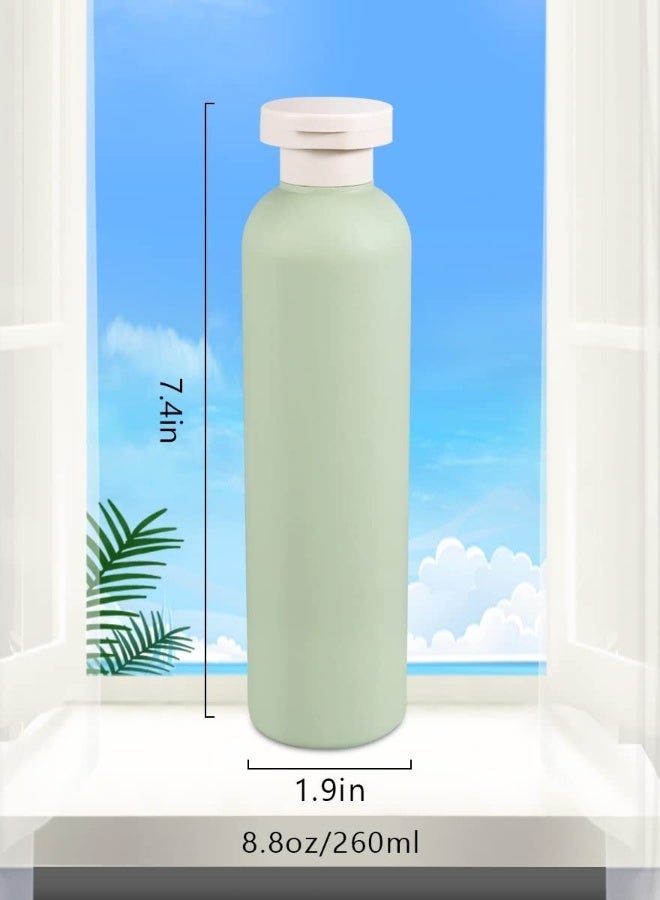 Generic Green Plastic Empty Squeeze Bottles Refillable Plastic Leak Proof Travel Bottles for Creams Lotion Shampoo Conditioner 4 Pcs - Image 3