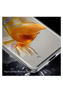 SYOSI جراب هاتف لهاتف Huawei MATE 60 PRO، إطار من الألومنيوم بالكامل + ظهر من الأكريليك + حلقة عدسة من الألومنيوم، جراب هاتف رفيع، وسادة هوائية مضادة للسقوط، غطاء حماية للهاتف الخلوي مقاوم للخدش لهاتف Mate 60 Pro فضي  - Image 5