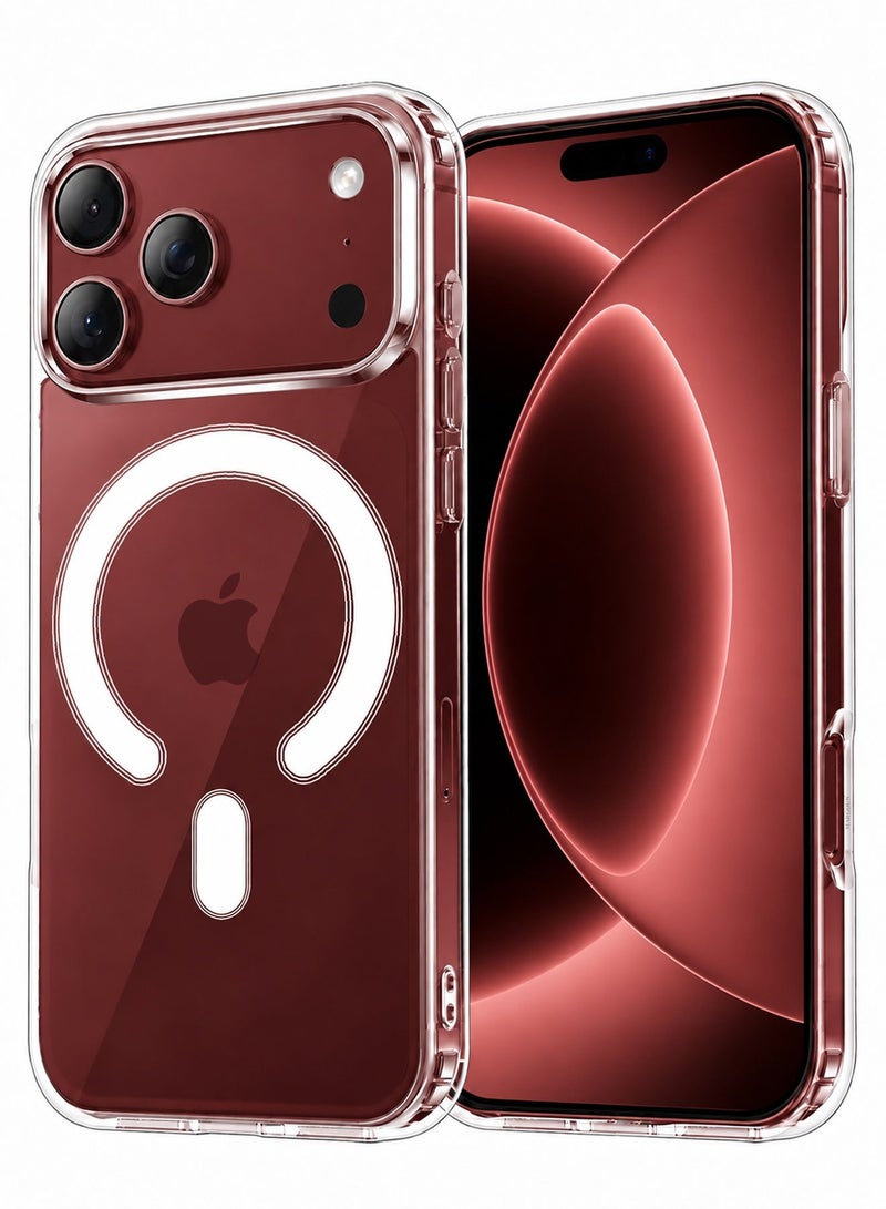 DUSALA Clear Magnetic Case for iPhone 18 Pro - Transparent Shockproof Protective Cover with MagSafe Compatibility - Image 2