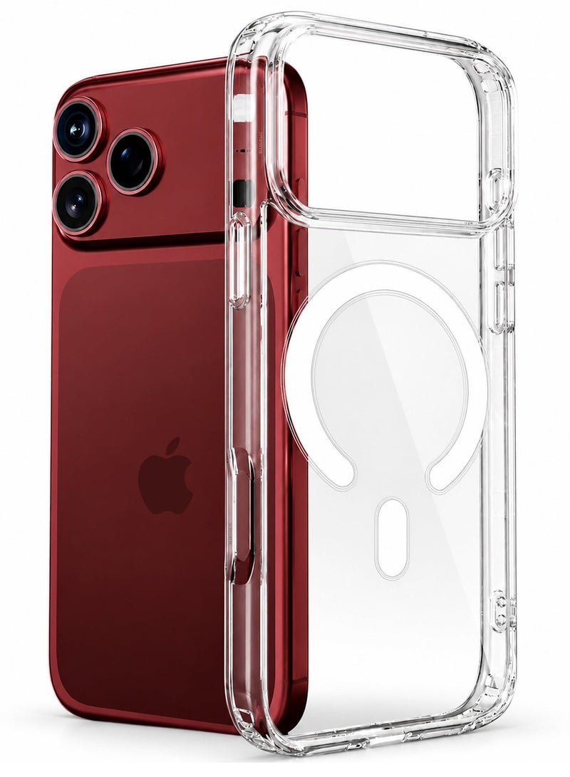 DUSALA Clear Magnetic Case for iPhone 18 Pro - Transparent Shockproof Protective Cover with MagSafe Compatibility - Image 3