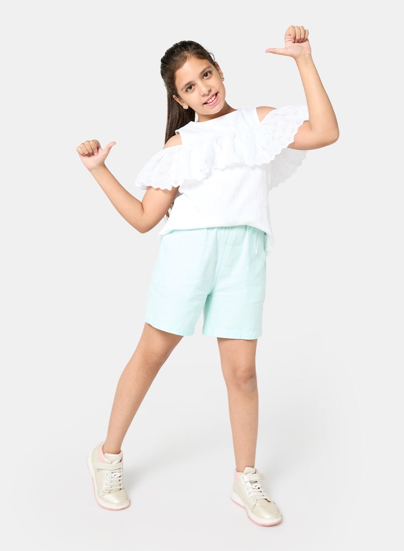 Panco Girls ROMANTIC Lace Detailed Sleeveless Blouse - Image 4