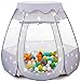 GeerWest Baby Ball Pit for Toddler with Star Lights Pop Up Princess Play Tent for Kids Indoor Outdoor Baby Girl Toys Birthday Gifts NO Balls Gray Tent - Image 2