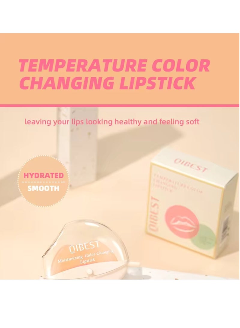 QiBest Color Changing Lip Shape Lipstick with Beeswax Shimmer Moisturizing Temperature Color Changing Lip Tint Long Lasting Easy to Color Lip Balm Makeup Moisturize Hydrating Glow Lipstick 02 - Image 5