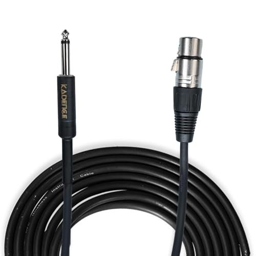 Kadence Mic Cable - Female XLR to Jack 6.35mm Microphone Cable - Mic Cord for Dynamic Microphone - 16.4 FT/ 5 Meters - Image 1