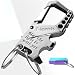 Hephis Skull Heavy Duty Key Chains with LightsBottle OpenerScrewdriverCarabiner Car Key Chains for Men and WomenSilver - Image 2