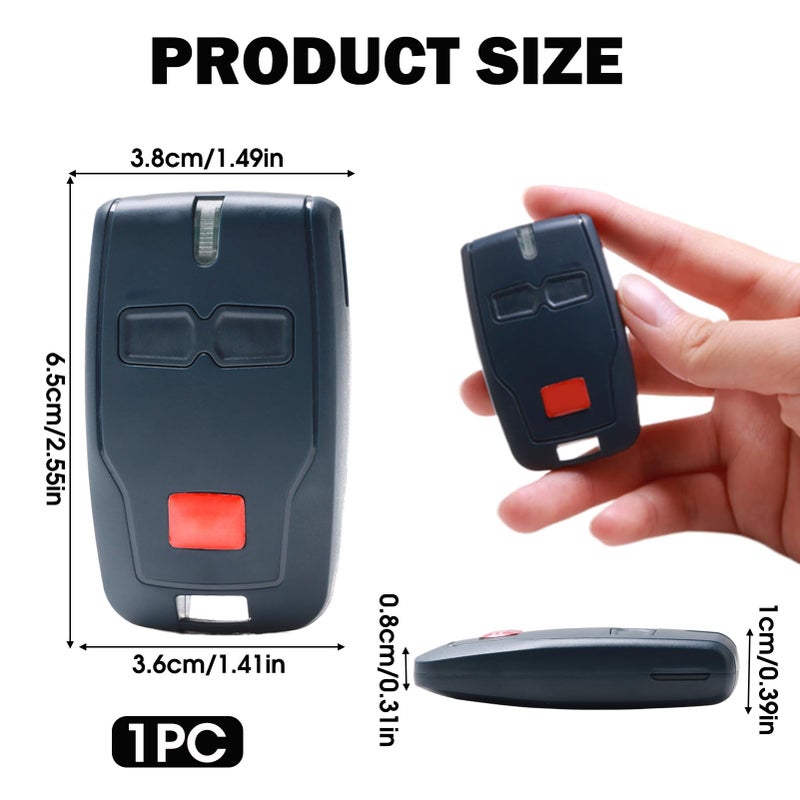 Generic ltteea Garage Door Remote Control for BFT Mitto 2 B RCB, 433MHZ Electric Gate Fob 2 Channels Fit for Rolling BFT Mitto 2,Kleio,Ghibli,TRC 2,Kleio,Ghibli,TR  - Image 2