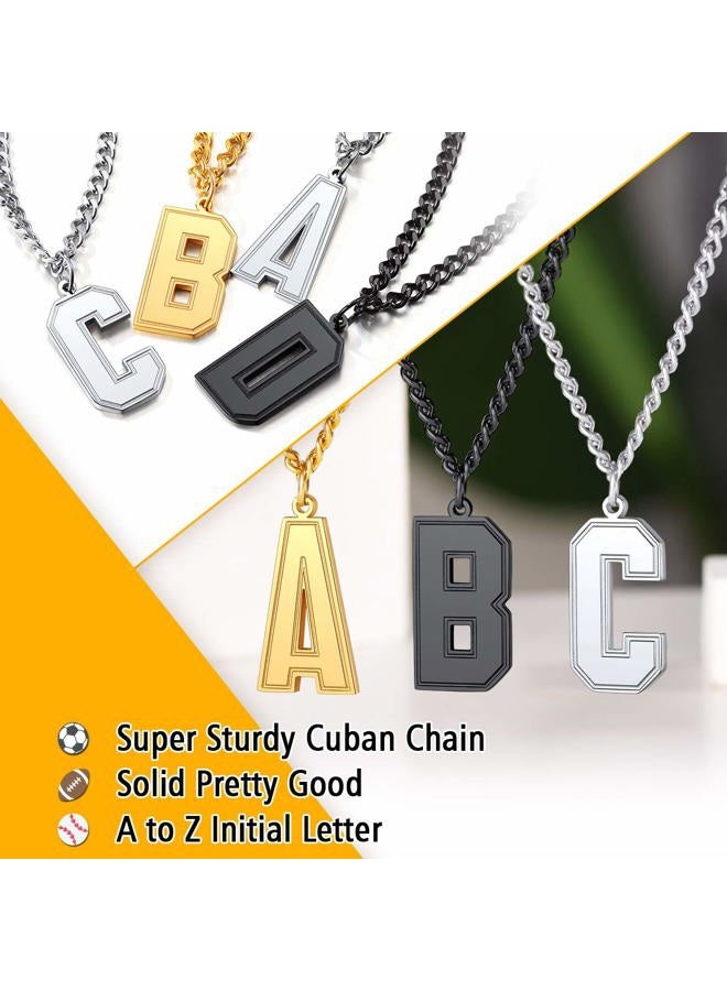 ChainsPro Letter Necklace for Men Initial K Charm Stainless Steel Chain with Initial - Image 3