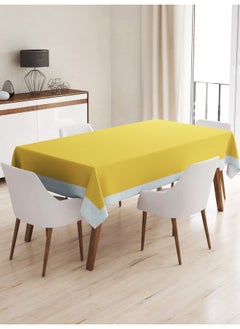 Bianca BIANCA Vinyl PVC Dining Table Cover Easy to Clean Table Cloth -1Pc 4-6 Seater (Classic-Clear) Polka Dot-Yellow  - Image 2