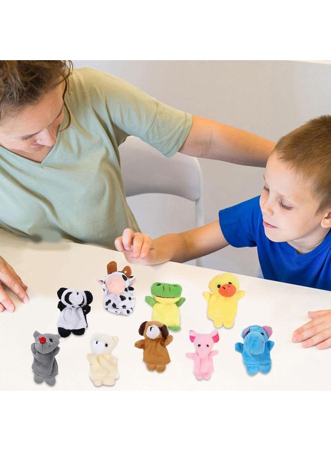 دمى الأصابع - مجموعة من 10 دمى لأصابع حيوانات لوقت القصة دمى ناعمة كأدوات للعرائس، تُستخدم كحشوات لسلال العيد وألعاب العروض ودعائم للصور - Image 2