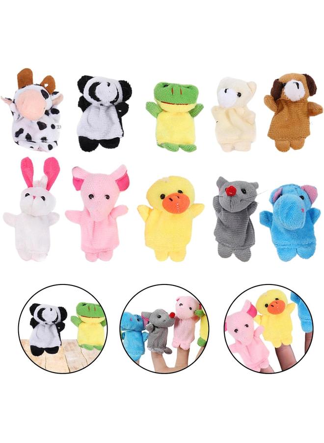 دمى الأصابع - مجموعة من 10 دمى لأصابع حيوانات لوقت القصة دمى ناعمة كأدوات للعرائس، تُستخدم كحشوات لسلال العيد وألعاب العروض ودعائم للصور - Image 5