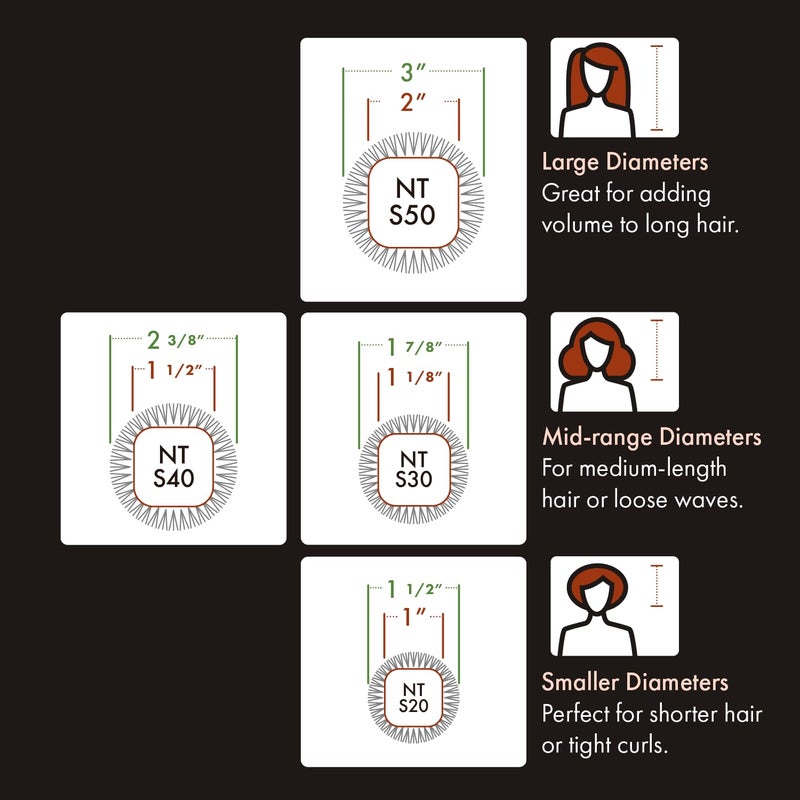 أوليفيا جاردن فرشاة الشعر الحرارية التي تعمل بتقنية النانو لتصفيف الشعر NT-S30 - Image 4