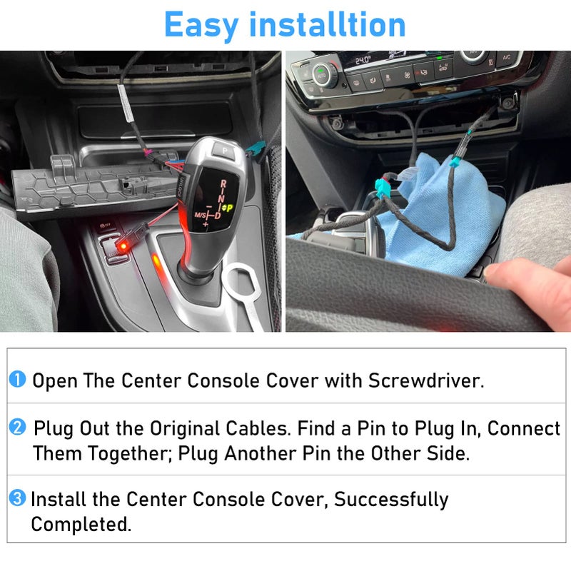 Jaronx Compatible with BMW LED Console Ambient Light for 1' F20 F21, 2' F22 F23, 3' F30 F31 F80, 4' F32 F33, Center Console Ambient Lights LED with Dual Color Lighting - Image 5
