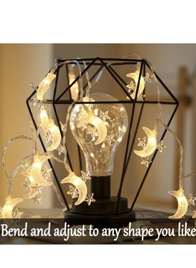 general 10m 80 LED Moon String Light USB Powered Moon Mini Star Fairy Tale Light is suitable for patio garden, wedding garden decoration, party festival lighting - Image 5