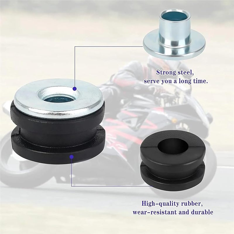 Black Rubber Grommets Kit 100SET For Motorcycle Windshield Bolts Auto Industrial Edge Protection - Image 4