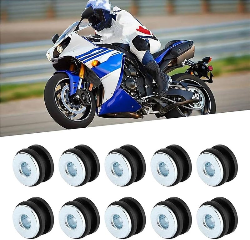 Black Rubber Grommets Kit 100SET For Motorcycle Windshield Bolts Auto Industrial Edge Protection - Image 3