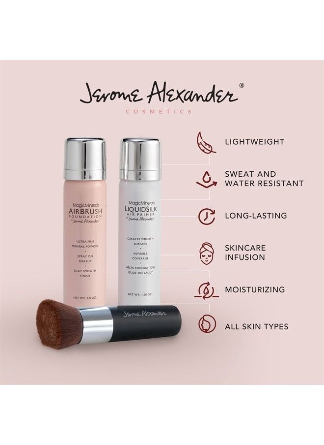 Jerome Alexander MagicMinerals AirBrush Foundation by Jerome Alexander – 3pc Spray Makeup Set with Anti-aging Ingredients for Smooth Radiant Skin (3 Piece Set, Medium)  - Image 2