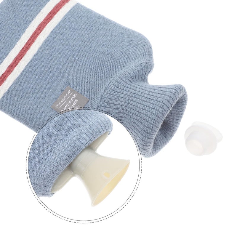 Large Hot Water Bottle 1000ml with Knit Cover for Winter Warmth and Pain Relief - Image 4