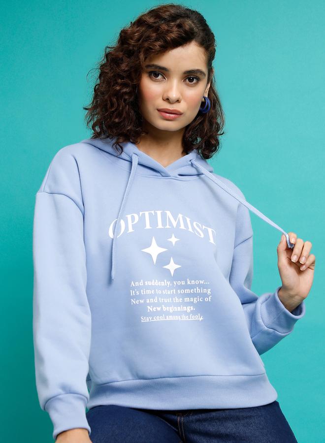 Tokyo Talkies Slogan Print Dropped Shoulder Hoodie by Styli  - Image 1