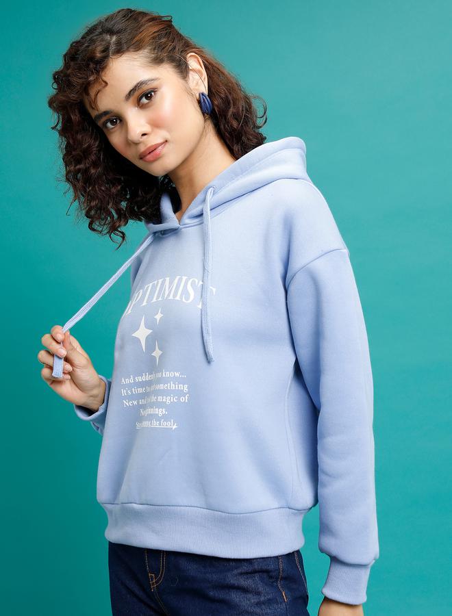 Tokyo Talkies Slogan Print Dropped Shoulder Hoodie by Styli  - Image 4