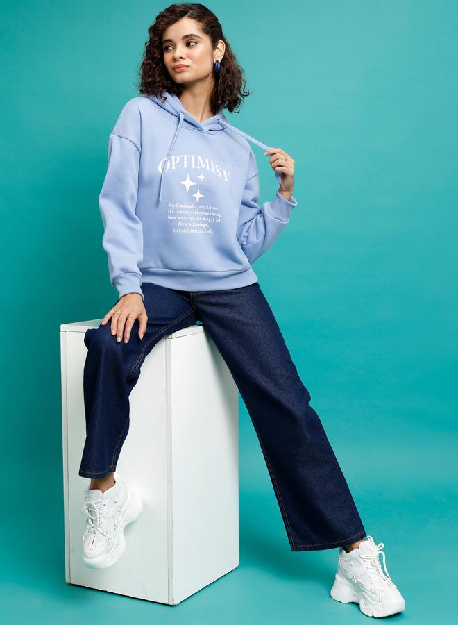 Tokyo Talkies Slogan Print Dropped Shoulder Hoodie by Styli  - Image 2