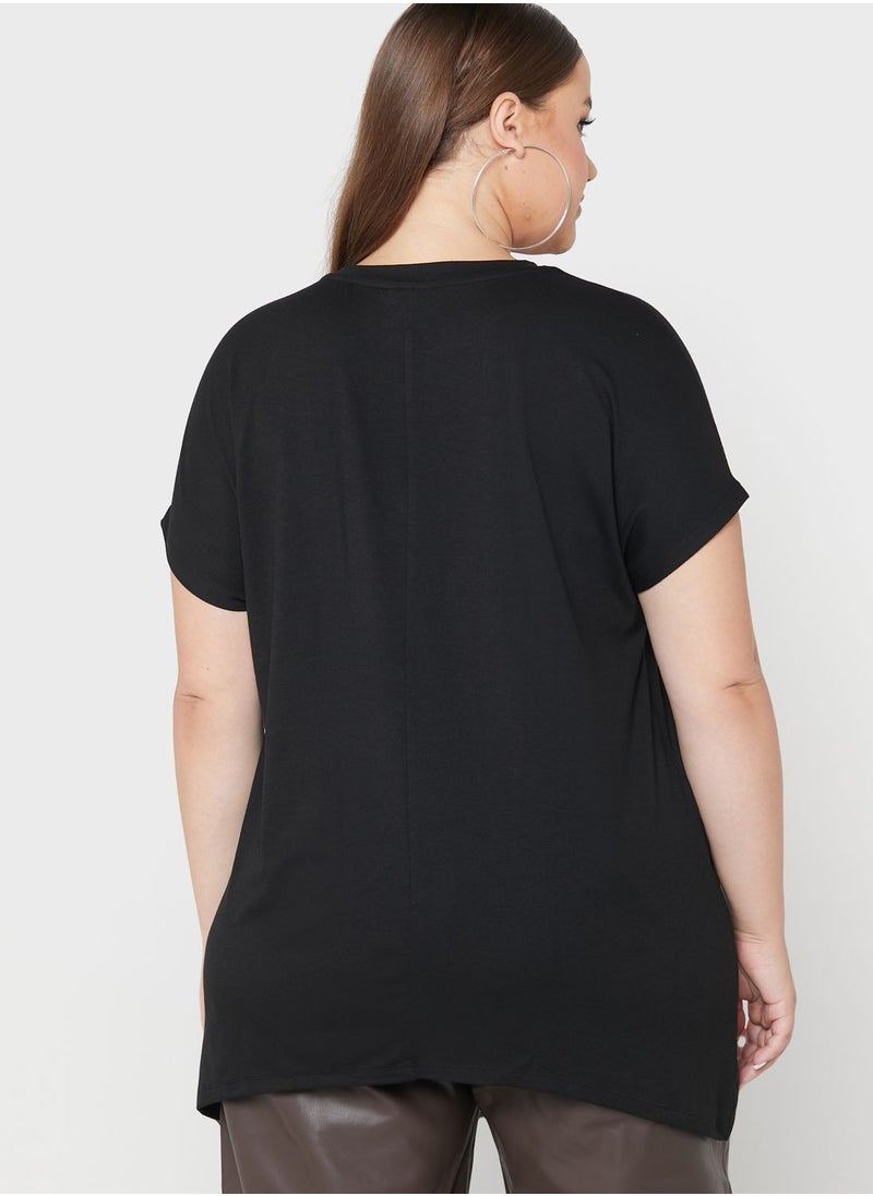 Only Carmakoma - Crew Neck Knitted Top - Image 1