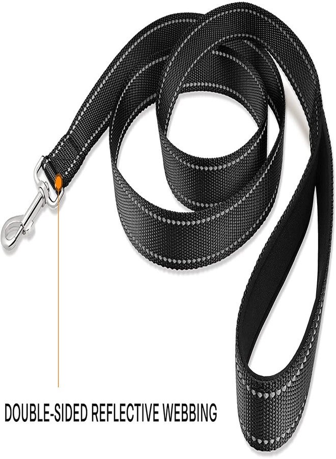 Petlicious & More® Reflective Dog Collar Leash Set | Medium Dog Collar Leash Set | Large Dog Collar Leash Set Adjustable Collar Leash Set (Color - Black) - Image 4