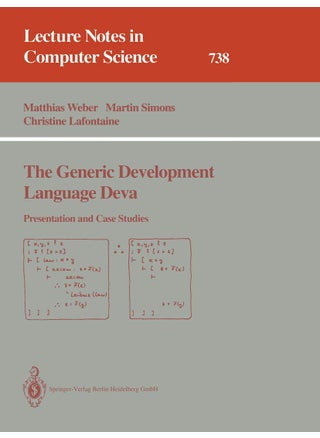 The Generic Development Language Deva: Presentation and Case Studies - pzsku/Z461FF239F85E1471D9A3Z/45/1749041561/b4e27fb5-986c-4139-97ad-445f37996760