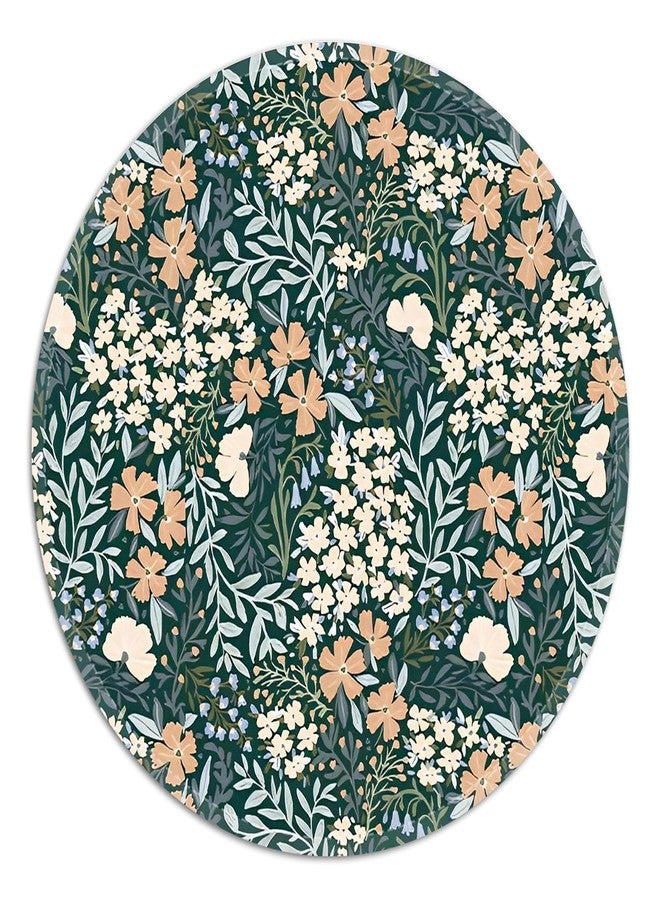 FROGIGO Cute Round Mouse Pad with Stitched Edge, Floral Aesthetic Mousepad for Women, Non-Slip Rubber Base Small Mouse Mat, Washable Desk Accessories for Office Home, 7.87 x 7.87 in-Vintage Wildflower - Image 1