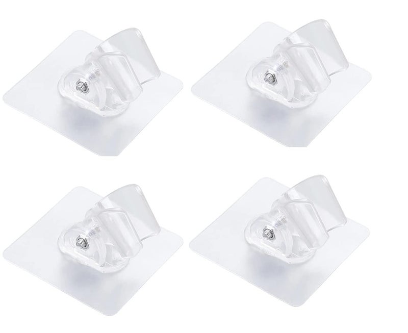 ZEBROC Self Adhesive Handheld Shower Head Holder Adjustable Bathroom Wall Mounted Bracket Holder Drillfree Wall Hanging Shower Shelf Free Perforation Shower Head Stand Transparent 4 - Image 1