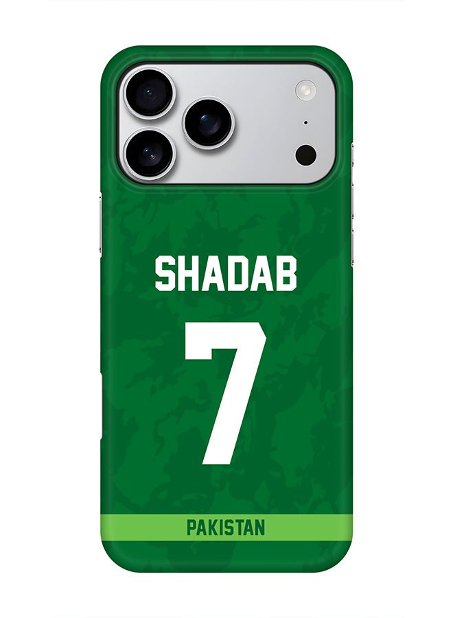 Stylizedd For iPhone 17 Pro Max,Case, [Compatible with MagSafe] Magnetic cover Slim fit Protection Matte, - Pakistan Shadab Khan, Jersey No 7