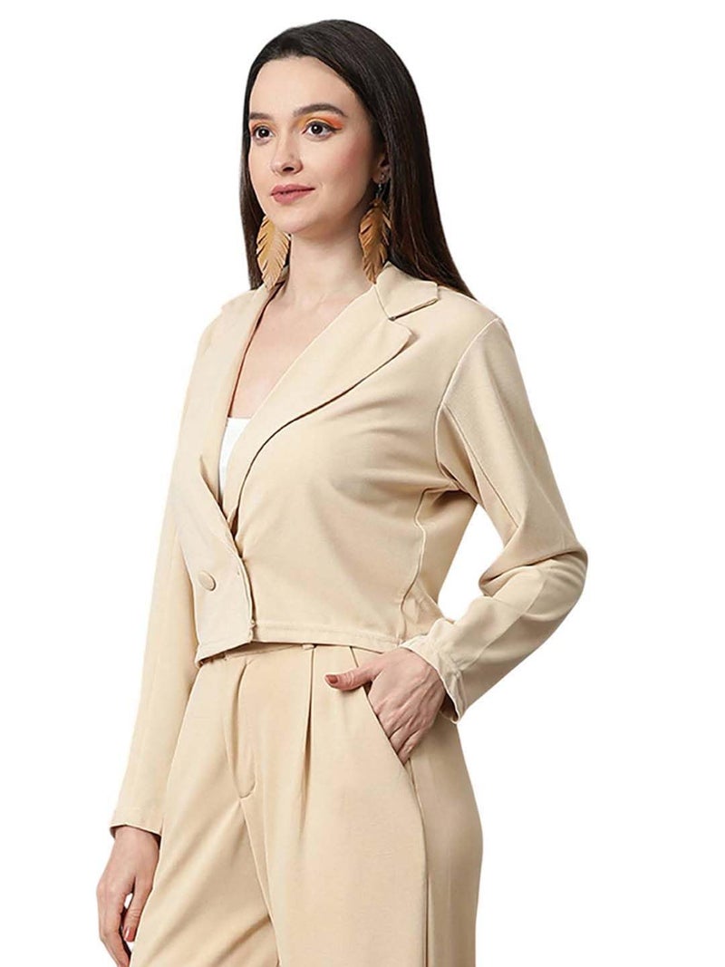 KOTTY Women's Solid Single Breasted Casual Blazer - Image 1