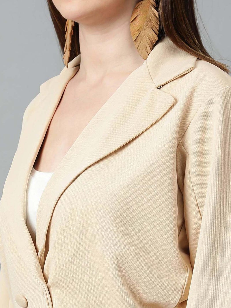 KOTTY Women's Solid Single Breasted Casual Blazer - Image 3