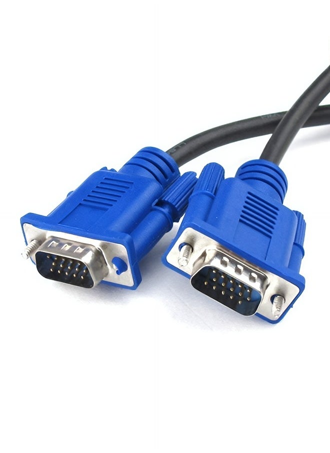 Taimi VGA Cable Male to Male 1.5 Meter for PC, Monitor, Projector - Black/Blue  - Image 1