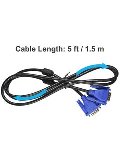 Taimi VGA Cable Male to Male 1.5 Meter for PC, Monitor, Projector - Black/Blue  - Image 2